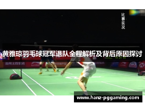 黄雅琼羽毛球冠军退队全程解析及背后原因探讨