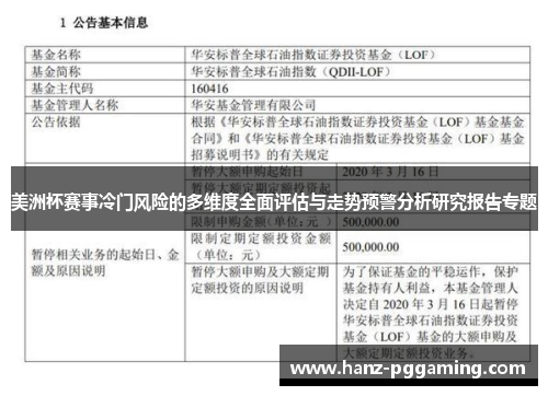 美洲杯赛事冷门风险的多维度全面评估与走势预警分析研究报告专题 美洲杯赛事冷门风险的多维度全面评估与走势预警分析研究报告专题